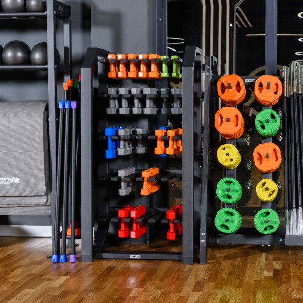 Гантель в виниловой оболочке, шестигранник 3 кг, серая PROFI-FIT