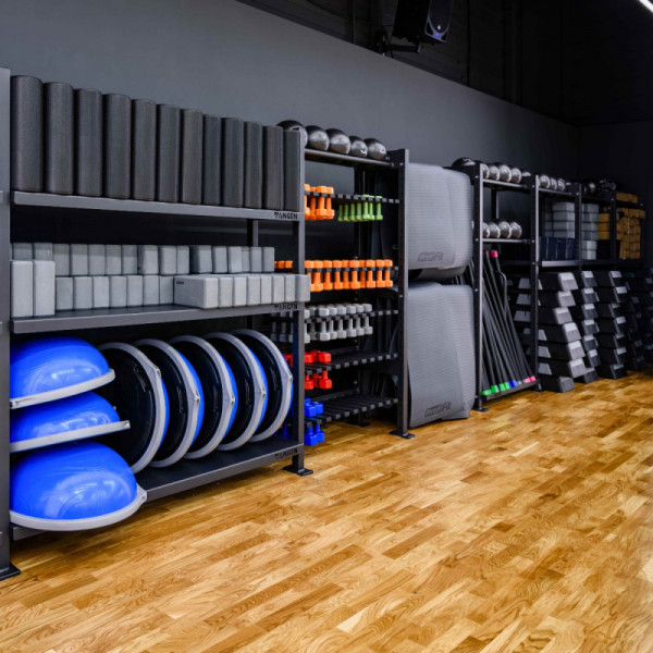 Гантель в виниловой оболочке, шестигранник 4 кг, красная PROFI-FIT