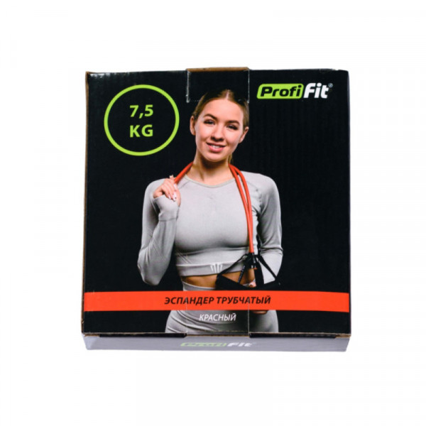 Эспандер трубчатый (красный, сопротивление 7,5 кг) PROFI-FIT