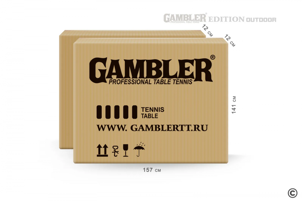 Стол теннисный GAMBLER Edition Outdoor GREEN