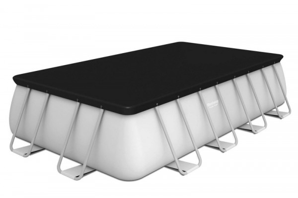 Каркасный бассейн Bestway Power Steel 488х244х122см, 11532л, песч.фил.-нас. 3028л/ч, лестн., тент, попл.-доз