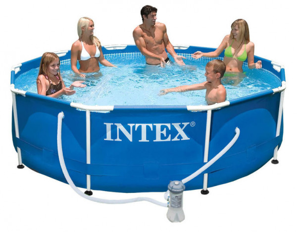 Каркасный бассейн Intex Metal Frame 305х76см, 4485л, фил.-насос 1250л/ч (28202)