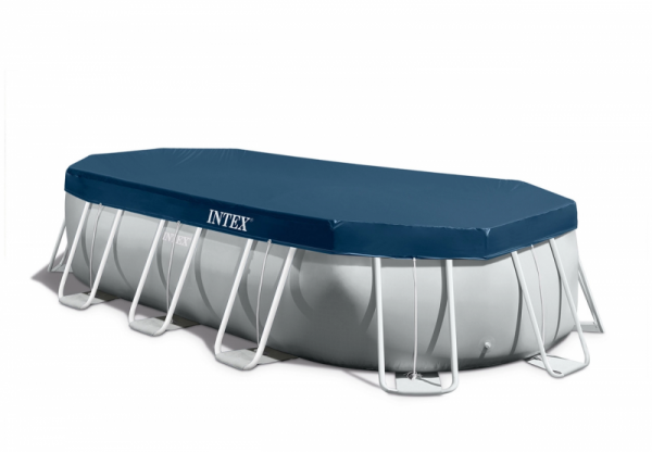 Каркасный бассейн Intex Prism Frame 503х274x122см "Oval" 13365л, фил.-насос 5678л\ч, лестн., тент, подст (26796)