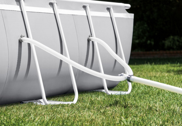 Каркасный бассейн Intex Prism Frame 610х305x122см "Oval" 18202л, фил.-насос 5678л\ч, лестн., тент, подст (26798)