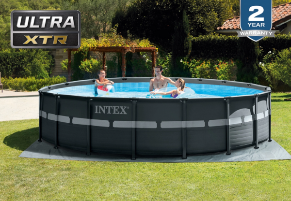 Каркасный бассейн Intex Ultra XTR Frame 549х132см, 26423л, песч.фил.-нас. 7900л\ч, лестница, тент, подстилка