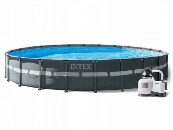 Каркасный бассейн Intex Ultra XTR Frame 732х132см, 47241л, песч.фил.-нас. 10500л/ч, лестница, тент, подстилка
