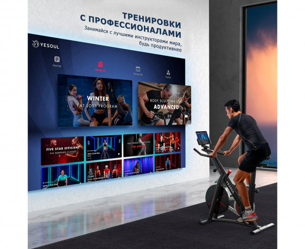Велотренажер DFC Yesoul BV1-W-21.5 белый (дисплей 21.5")