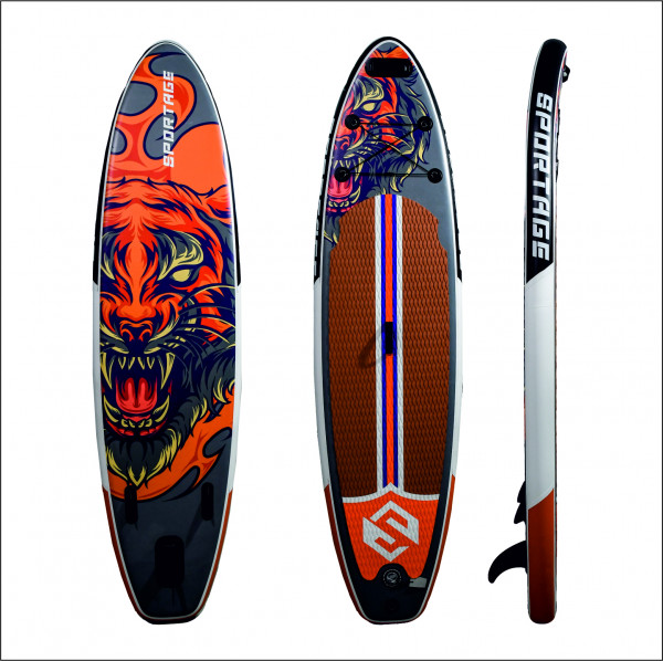SUP-доска для плавания Monster, 320*80*15 см + 4 аксессуара, до 150 кг Sportage