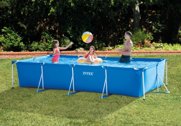 Каркасный бассейн Intex Rectangular Frame 450*220*84 см, 7127л, фил-насос 2006 л/ч (28274)