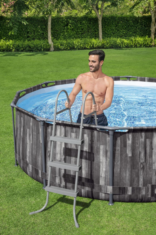 Каркасный бассейн Bestway Steel Pro Max 366х100см, 9150л, фил.-насос 2006л/ч, лестница (5614X BW)