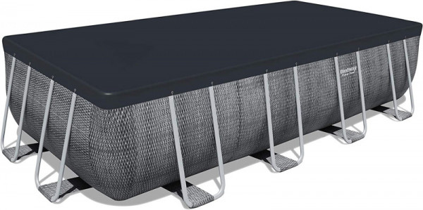 Каркасный бассейн Bestway Power Steel 488х244х122см, 11532л, фил.-насос 3028л/ч, лестница, тент, попл.-доз (56996 BW)