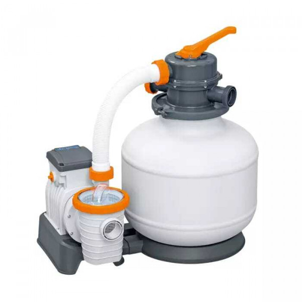 Каркасный бассейн Bestway Power Steel 549х274х132см, 16477л, песч.фил.-нас. 5678/ч, лестн., тент, попл.-доз.