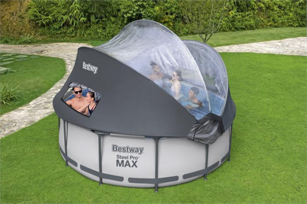 Каркасный бассейн Steel Pro Max 366х100см, 9150л, с навесом, фил.-насос 2006л/ч, лестница