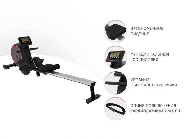 Гребной тренажер UNIX Fit Techno Rower 410