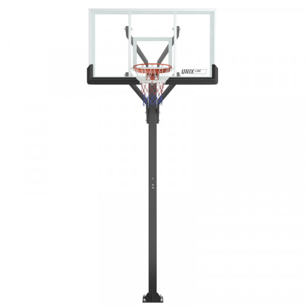 Баскетбольная стойка стационарная UNIX Line B-Stand-PC 72"x42" R45 H230-305 см