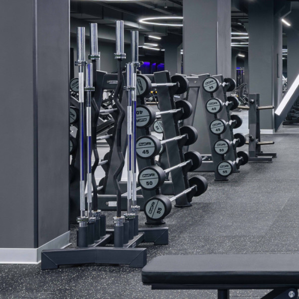 Набор изогнутых полиуретановых штанг (шаг 5 кг, 5 шт) 10-30 кг PROFI-FIT