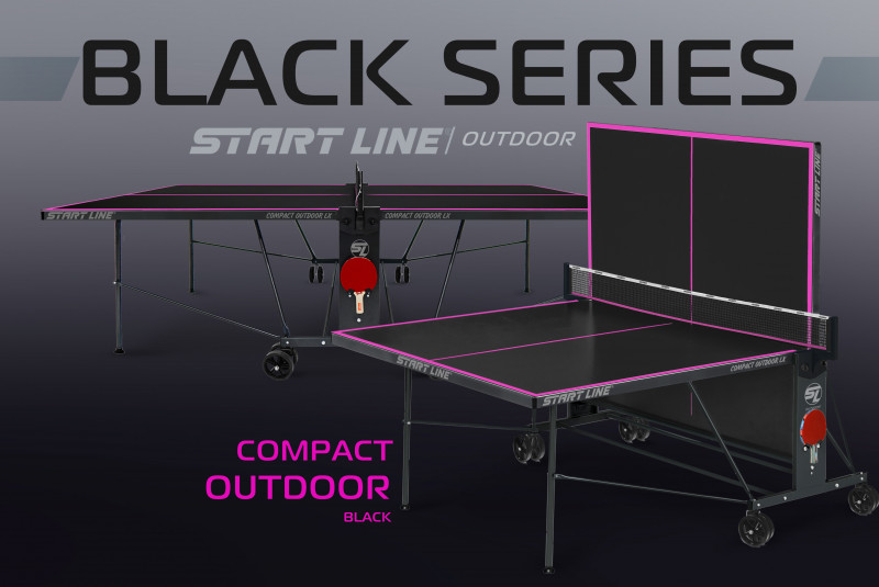 Теннисный стол Compact-2 LX Всепогодный Black
