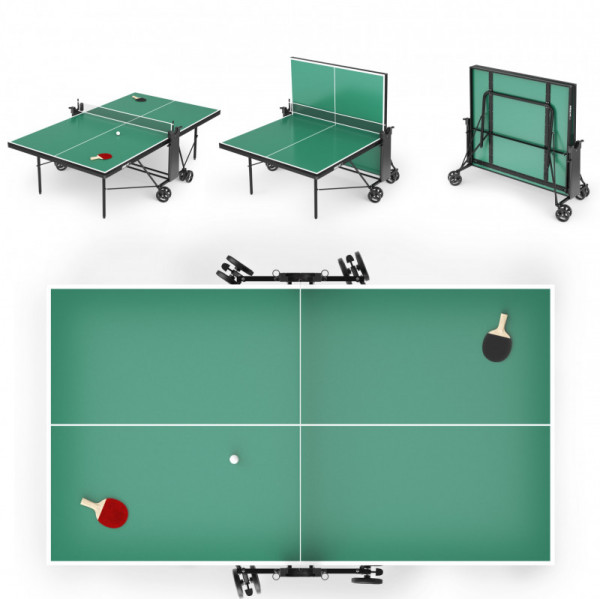 Теннисный стол UNIX Line Compact indoor 18mm MDF (Green)