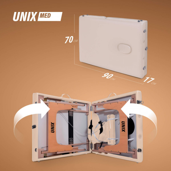 Массажный стол UNIX Standard 3 Section Beige